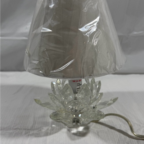 Fifth Avenue Other - Crystal Lotus Table Lamp with Beige Shade
